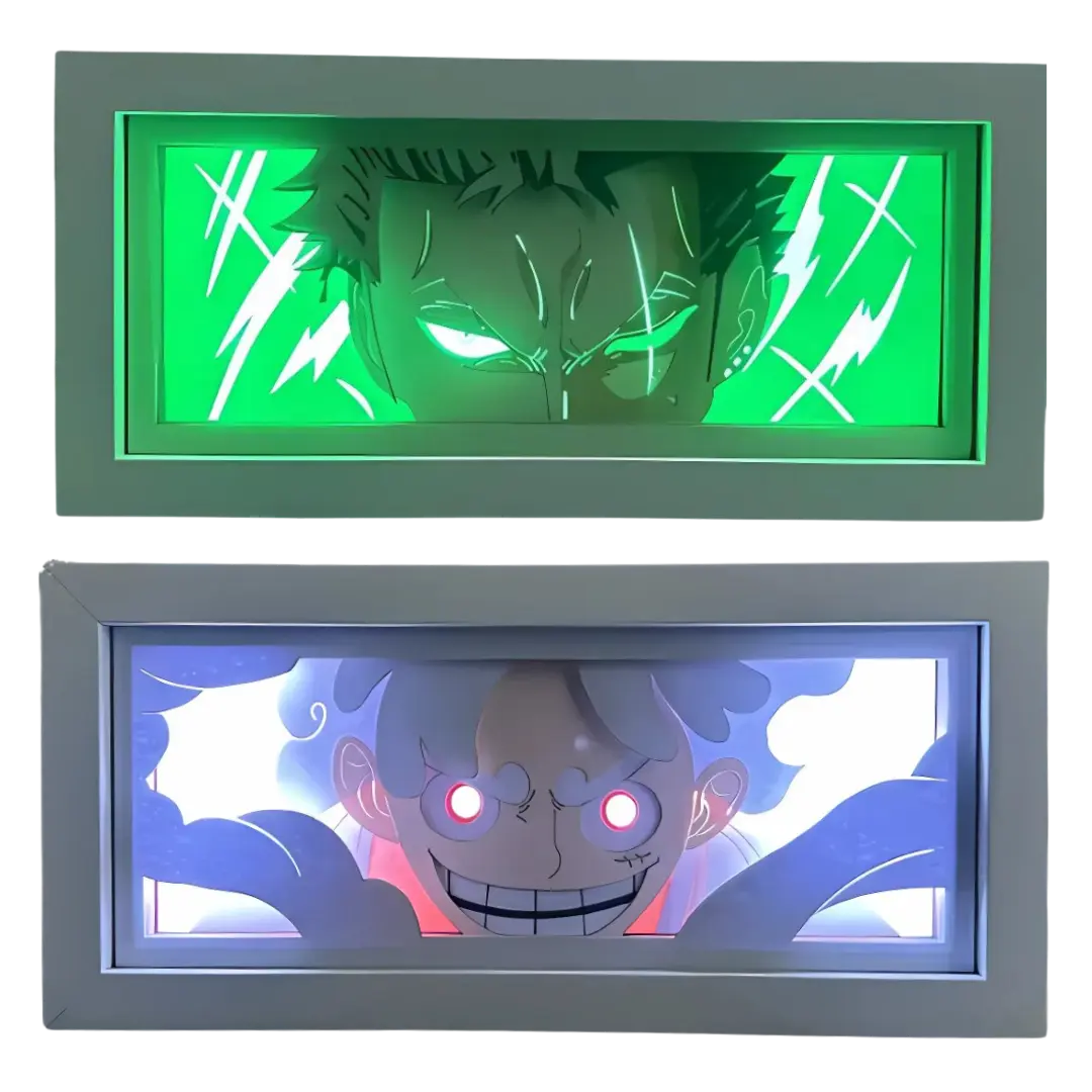 Portrait Led 3D One Piece Manga Waves