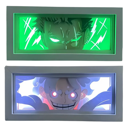 Portrait Led 3D One Piece Manga Waves