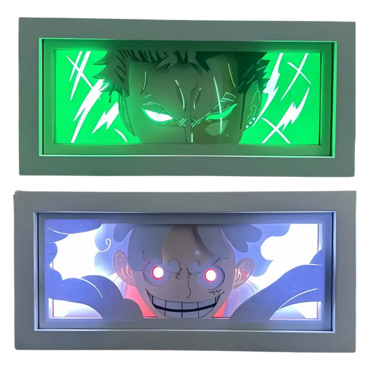 Portrait Led 3D One Piece Manga Waves