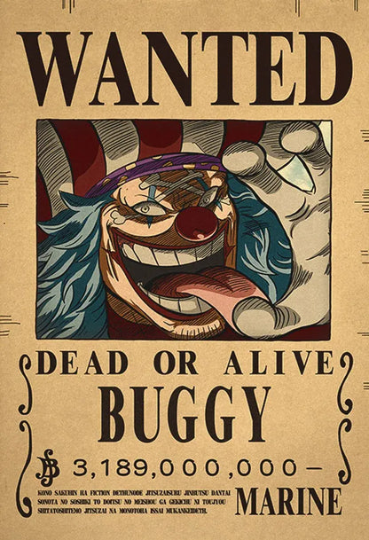 Poster "WANTED" One Piece Manga Waves