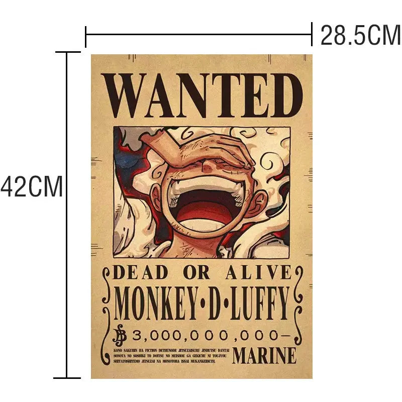 Poster "WANTED" One Piece Manga Waves