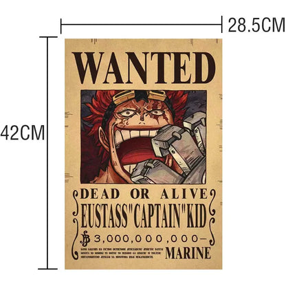 Poster "WANTED" One Piece Manga Waves