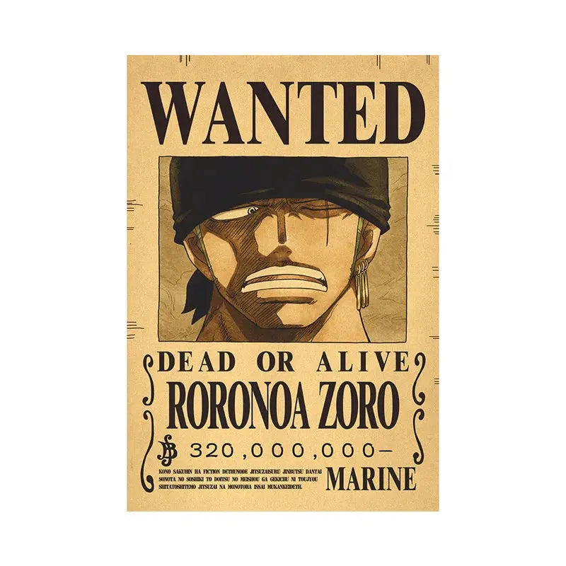 Poster "WANTED" One Piece Manga Waves