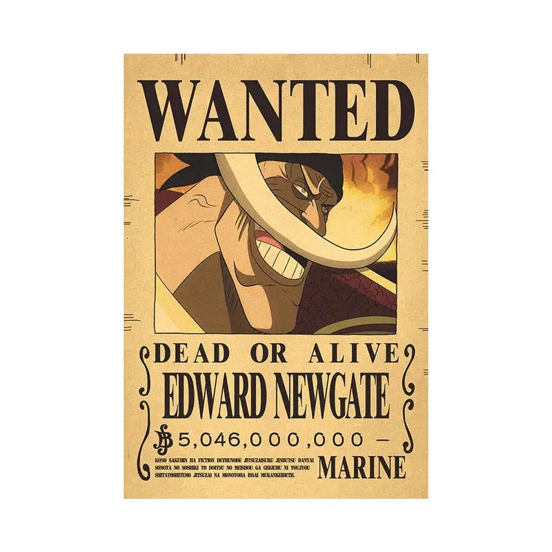 Poster "WANTED" One Piece Manga Waves