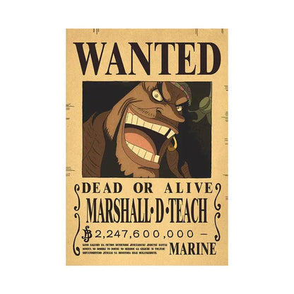 Poster "WANTED" One Piece Manga Waves