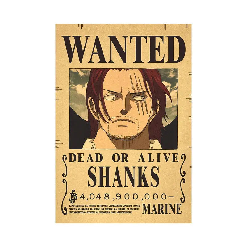 Poster "WANTED" One Piece Manga Waves