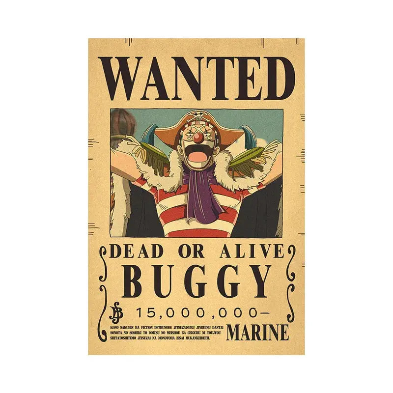 Poster "WANTED" One Piece Manga Waves