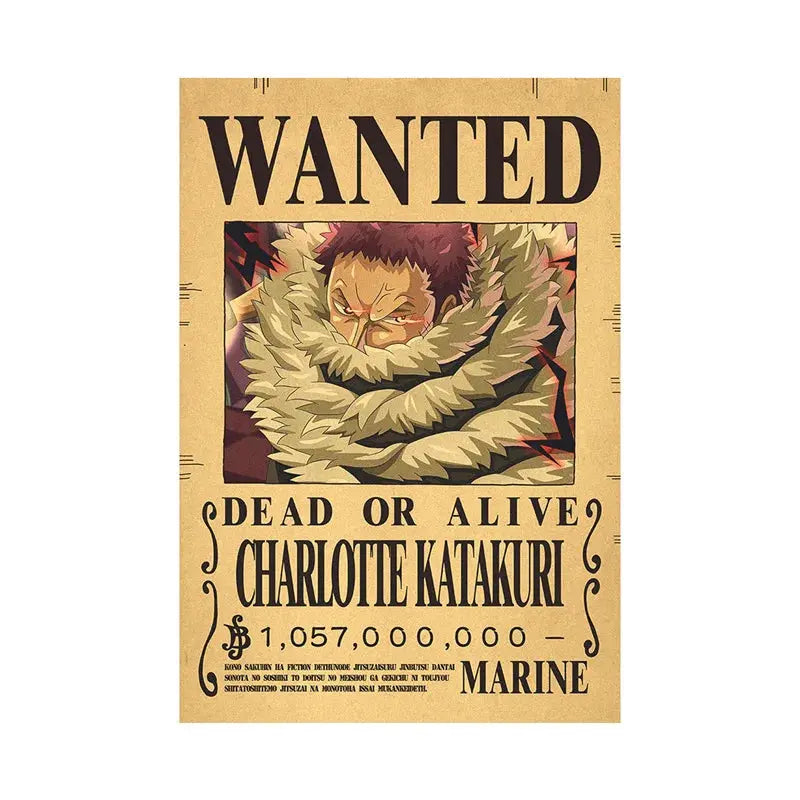 Poster "WANTED" One Piece Manga Waves