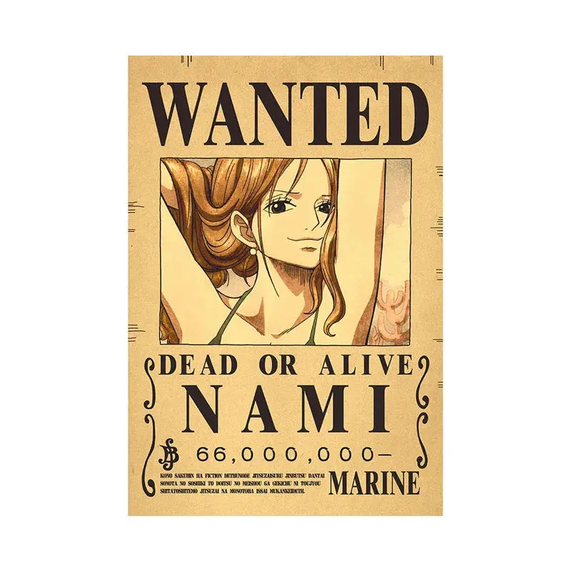 Poster "WANTED" One Piece Manga Waves