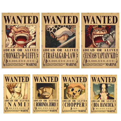 Poster "WANTED" One Piece Manga Waves