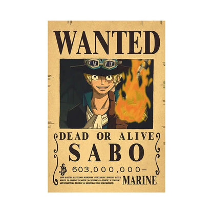 Poster "WANTED" One Piece Manga Waves